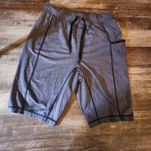 Lululemon Medium Blue Shorts City Sweat Drawstring Elastic Waist